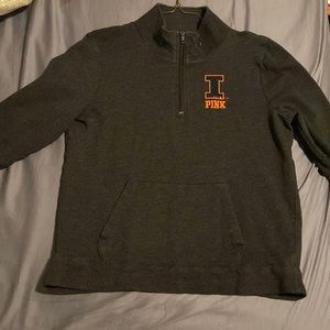 Victorias secret PINK quarter zip in dark grey size large from Illinois.